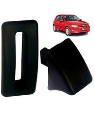 Kit Botão e Arremate Encosto Banco Chevrolet Celta - Plástico Preto 4 Peças - imagem 2