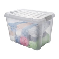 Caixa Plástica com Trava 56L - Organize com Estilo e Segurança | Plasútil Incolor - imagem 1