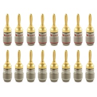 Plug Banana Nakamichi FanLock Excel 24k Ouro: Conexão Pura para Seu Áudio Hi-Fi - imagem 1
