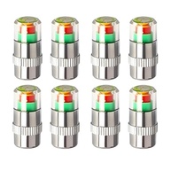 Kit 8 Tampas Monitor de Pressão Pneu Carro 3 Cores - Alerta Visual 36 PSI - imagem 2