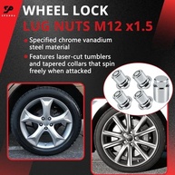 Porcas de Trava de Roda M12x1.5 para Toyota Camry, Highlander, Lexus RX350 - Segurança Premium (Conjunto de 5) - imagem 4