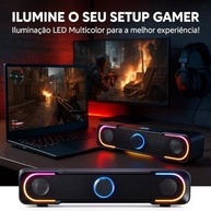 Caixa de Som Gamer RGB Knup KP-RO803: Potência, Estilo e Plug & Play para seu Setup! - imagem 3