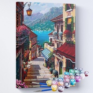 Kit de Pintura Terapêutica Europa Praiana - Relaxamento e Criatividade com MAUE ART STORE - imagem 1