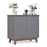 Buffet Flow 2 Portas Cinza - Aparador Moderno com Prateleira Ajustável para Sala de Jantar - imagem 4