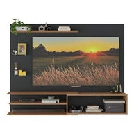 Painel TV 65" com Porta e Prateleiras Multimóveis MP1064 Rustic/Preto - imagem 5