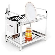 Escorredor de Pratos Mak Inox - Aço Inoxidável Premium com 16 Pratos e Porta Talheres - imagem 2