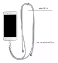 Cordão Alça Para Celular De Pescoço Ajustável Original Premium - imagem 3
