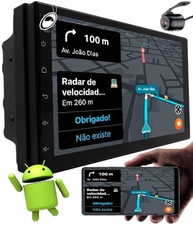 Central Multimídia Android 7" Premium Plus E-Tech: 4GB RAM, 64GB Armazenamento e Câmera de Ré - imagem 2