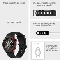 PEJE Relógio Smartwatch AMOLED 1.43" - Chamadas, Notificações, IP68, 123+ Esportes, IA (Preto) - imagem 4
