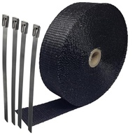 Manta Térmica Termotape Preta para Escapamento - Proteção e Performance (10m + 6 Zip Ties) - imagem 5