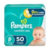 Fralda Pampers Confort Sec Tamanho P - 50 Unidades | Proteção Noturna Ultra Absorvente - imagem 2