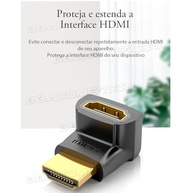 Adaptador HDMI Angular VENTION 90°/270°: Conexão Perfeita e Proteção para seus Dispositivos - imagem 4