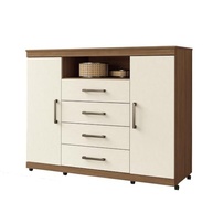 Cômoda Master 2P+4G+1Nicho com Rodízios Jatobá/Areia - Organize seu Quarto com Estilo - imagem 4