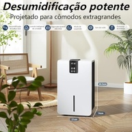 Desumidificador de Ar 2,2L com Controle Remoto - Silencioso e Multifuncional - imagem 2