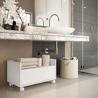 Gabinete Armário de Banheiro 60cm com Rodízios - Design Moderno e Funcionalidade - imagem 3
