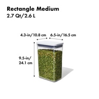 Recipiente OXO POP Good Grips 2,7L – Armazenamento Hermeticamente Selado para Arroz, Cereais e Alimentos Secos - imagem 3
