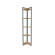 Estante Cantoneira 5 Prateleiras Kappesberg Freijó/Preto Fosco - Organize seu Espaço com Estilo - imagem 1