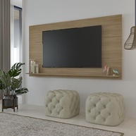 Painel com Suporte para TV até 60" SLIM em Carvalho - Design Moderno e Organização Inteligente - imagem 2