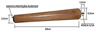Pé Palito 20cm Amêndoa Puff Sofá Mesa Banco Recamier + Chapinha Reta (4) | Solução Moderna e Resistente para Móveis - imagem 4