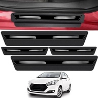 Jogo Soleira Porta Hyundai HB20 2012-2021 Adesivo Preta - Proteção e Estilo Premium - imagem 1
