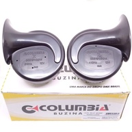 Buzina Caracol Columbia Clarina: Som Grave e Agudo Potente para Seu Carro (Par) - imagem 1