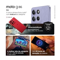 Smartphone Motorola Moto G86 5G: 512GB, 24GB RAM Boost, Tela 1.5K pOLED e Câmera Sony 50MP OIS - Lilás - imagem 4