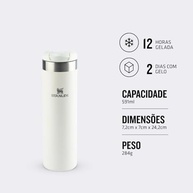 Stanley Garrafa Térmica Aerolight Transit Cream 591ml - Leve, Isolada e à Prova de Vazamentos - imagem 4