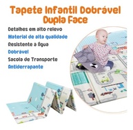 Tapete Térmico Infantil Dupla Face 200x150cm - Estampas Cidade e Ursinhos | Impermeável, Dobrável e com Bolsa - imagem 4