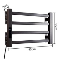 Toalheiro Elétrico Térmico 30x45 com Display Digital e Temporizador 110V - Design Moderno em Preto - imagem 4