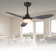 Ventilador de Teto com Luz LED e Controle Remoto | 6 Velocidades, Motor DC Silencioso, 3 Pás Pretas - imagem 1