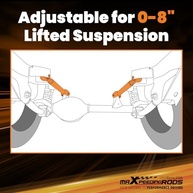 Braços de Controle Superiores Ajustáveis maXpeedingrods para Jeep Wrangler TJ, Cherokee XJ/Grand Cherokee ZJ/WJ (0-20cm Lift) - imagem 5