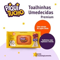 PIQUITUCHO Toalhinhas Umedecidas Premium - 120 Lenços Macios e Absorventes - imagem 4