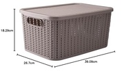 Caixa com Tampa Trama Plasútil 14L - Armazenamento Moderno e Seguro - imagem 2