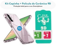 Kit Premium: Capa Anti-Impacto Transparente + Película Cerâmica 9D/Privacidade para Samsung Galaxy A26 - imagem 3