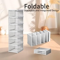 Sapateira Dobrável 6 Camadas com Porta Transparente - Organizador de Sapatos Empilhável - imagem 4