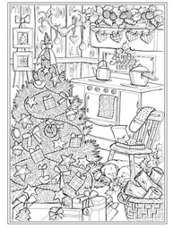 Creative Haven Country Christmas: Livro de Colorir Adulto para um Natal Rústico e Relaxante - imagem 5