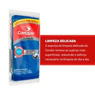 Condor Esponja de Limpeza Delicada com Alta Durabilidade - 3 Unidades Eficazes Contra Vírus e Bactérias - imagem 4