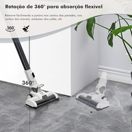 Aspirador de Pó Vertical Sem Fio 120W com Escova LED - Potência 9.5Kpa, Bateria 2000mAh, 32 Minutos de Autonomia, Ideal para Pets - imagem 5
