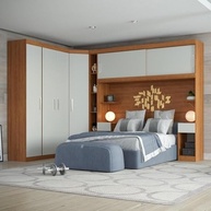 Guarda-Roupa Casal Gênova Plus 2P+2G Freijó Wood/Off-White | Design Moderno e Espaçoso - imagem 2