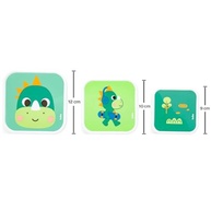 Kit 3 Potinhos Buba Zoo Dino - Seguro, Prático e Divertido para Refeições do Bebê - imagem 3