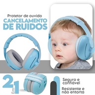 Abafador De Som Ruído Infantil Bebê Protetor Ouvido 2 Em 1 - Abafa Som Criança Autismo - ALVATEC ATC® - imagem 3