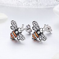 Brincos de Prata 925 Bamoer: Elegância em Forma de Abelha 🐝 - imagem 2