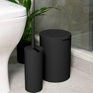 Escova Sanitária Serene Preta - Coza com Abertura Automática e Design Moderno - imagem 2