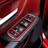 Acabamento Interno Fibra de Carbono Premium para Dodge RAM 1500/2500/3500 (2019-2024) - Estilo Esportivo Vermelho - imagem 5