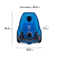 Electrolux Aspirador de Pó com Saco 1400W - Controle de Sucção, Filtro Tripla Ação e Alcance de 6m - imagem 3