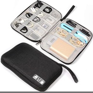 Bolsa Organizadora Portátil para Cabos e Acessórios Eletrônicos | Estojo Multifuncional de Viagem Loja Estliny (Preto) - imagem 4