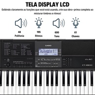 Casio CTX800: Teclado Musical Completo + Acessórios - imagem 2