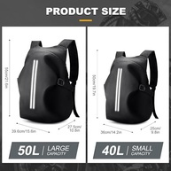 Mochila de motocicleta, mochila de capacete impermeável para homens, acessórios de motocicleta, mochila de viagem - imagem 4