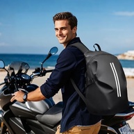 Mochila de motocicleta, mochila de capacete impermeável para homens, acessórios de motocicleta, mochila de viagem - imagem 3