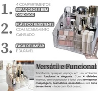 Organizador Multiuso 4 Divisões - Caixa Organizadora Acrílica para Maquiagem, Cosméticos e Acessórios - imagem 4